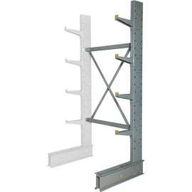 Global Industrial Single Sided Medium Duty Cantilever Add-On Rack, 2" Lip, 48"Wx33"Dx96"H