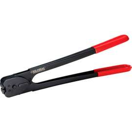 Global Industrial Crimper For 1/2"W Steel Strapping, Black/Red
