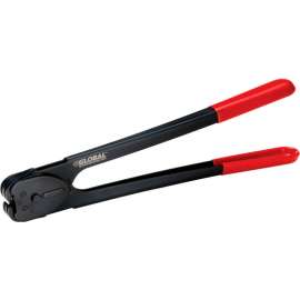 Global Industrial Crimper For 3/4"W Steel Strapping, Black/Red