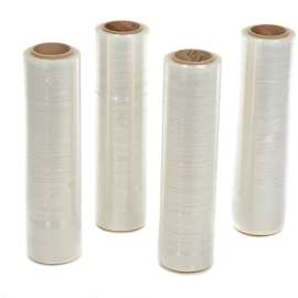 Global Industrial Hybrid Stretch Wrap, Cast, 47 Gauge, 18"Wx1476'L, Clear