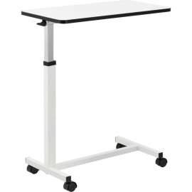 Global Industrial Overbed Table With H-Base, White Laminate Tabletop