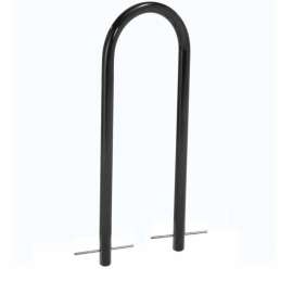 Global Industrial U-Rack Bike Rack, 2-Bike Capacity, Below Ground Mount, Black