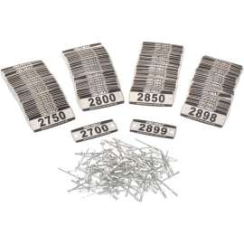 Locker Number Plate Kit, Numbered 2700-2899, 200/Pack