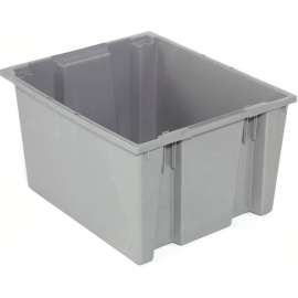 Akro-Mils Nest & Stack Tote 35300 - 29-1/2"L x 19-1/2"W x15"H, Gray