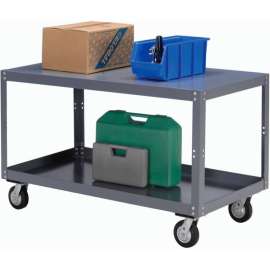Global Industrial Portable Steel Table w/2 Shelves, 1200 lb. Capacity, 36"L x 24"W x 30"H