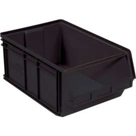 Quantum Plastic Magnum Stacking Bin, 18-3/8"W x 29"D x 11-7/8"H, Black