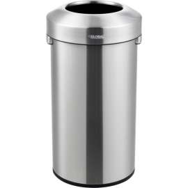 Global Industrial Stainless Steel Round Open Top Trash Can, 16 Gallon