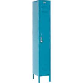 Global Industrial Paramount 1-Tier 1 Door Locker, 12"Wx12"Dx60"H, Blue, Unassembled