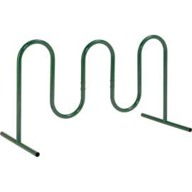Global Industrial Wave Bike Rack, 7-Bike Capacity, Free Standing, Green