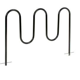 Global Industrial Wave Bike Rack, 7-Bike Capacity, Below Ground Mount, Black