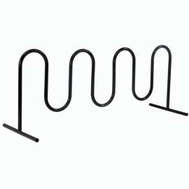 Global Industrial Wave Bike Rack, 9-Bike Capacity, Free Standing, Black