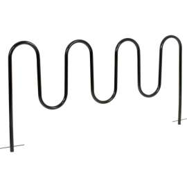 Global Industrial Wave Bike Rack, 9-Bike Capacity, Below Ground Mount, Black