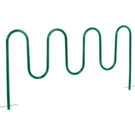 Global Industrial Wave Bike Rack, 9-Bike Capacity, Below Ground Mount, Green