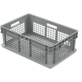 Global Industrial Mesh Straight Wall Container, 23-3/4"Lx15-3/4"Wx8-1/4"H, Gray