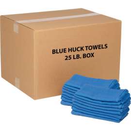 Global Industrial 100 Cotton Blue Huck Towels, 25 Lb. Box