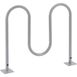 Global Industrial Wave Bike Rack, 5-Bike Capacity, Flange Mount, Gray