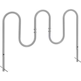 Global Industrial Wave Bike Rack, 7-Bike Capacity, Below Ground Mount, Gray