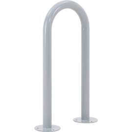 Global Industrial Deluxe U-Rack Bike Rack, 2-Bike Capacity, Flange Mount, Gray