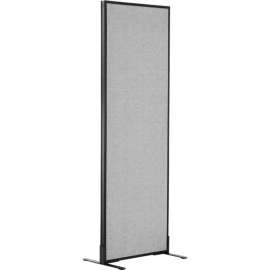 Interion Freestanding Office Partition Panel, 24-1/4"W x 72"H, Gray