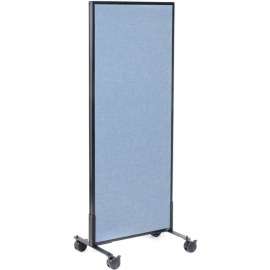 Interion Mobile Office Partition Panel, 24-1/4"W x 63"H, Blue