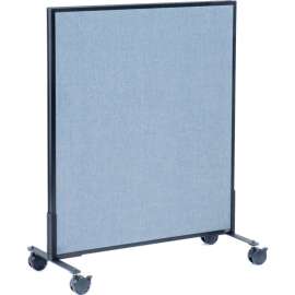 Interion Mobile Office Partition Panel, 36-1/4"W x 45"H, Blue