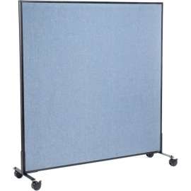 Interion Mobile Office Partition Panel, 60-1/4"W x 63"H, Blue