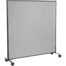 Interion Mobile Office Partition Panel, 60-1/4"W x 63"H, Gray