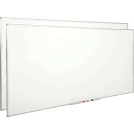 Global Industrial Melamine Dry Erase Whiteboard - 4' x 8' - Double Sided - Pack of 2
