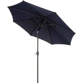 Global Industrial Outdoor Umbrella with Tilt Mechanism, Olefin Fabric, 8-1/2'W, Navy Blue