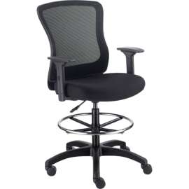 Interion Mesh Back Task Stool, Black