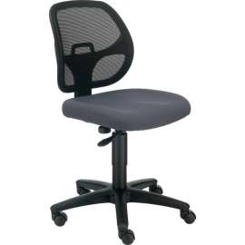 Interion Mesh Office Chair With Mid Back, Fabric, Gray