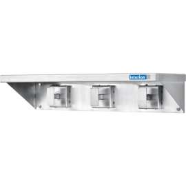 Interion 16"W Coat Rack with Shelf - Stainless Steel - Silver
