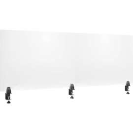 Interion Mounted Clear Desk Divider, 60"W x 24"H