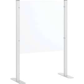Acrylic Cashier Shield with Pass-Through, 24"L x 24"H, Clear