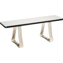 Global Industrial Locker Room Bench, Laminate w/ Steel Trapezoid Legs, 48"W x 12"D x 17"H