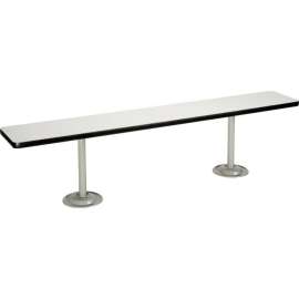 Global Industrial Locker Room Bench, Laminate w/ Steel Tube Pedestal Legs, 72"W x 12"D x 17"H