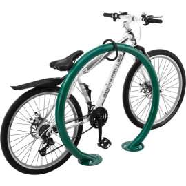 Global Industrial Circle Bike Rack, 2 Bike Capacity, Flange Mount, Green