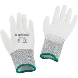 Global Industrial Flat Polyurethane Coated Gloves, White, Medium