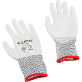 Global Industrial Flat Polyurethane Coated Gloves, White, Small