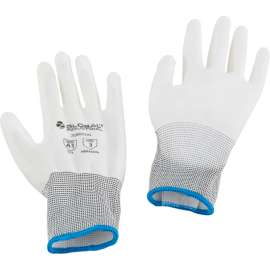 Global Industrial Flat Polyurethane Coated Gloves, White, X-Large