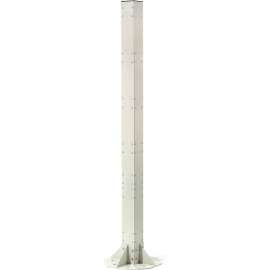 Global Industrial 81"H Steel Post with Fixed Base - Beige