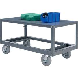 Global Industrial Portable Steel Table w/1 Shelf, 1200 lb. Capacity, 48"L x 24"W x 33-1/2"H