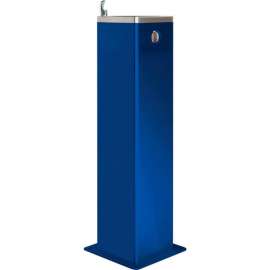 Global Industrial Outdoor Pedestal Drinking Fountain, Blue