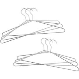 17" Steel Heavy Duty Hanger - Chrome - Pkg Qty 6