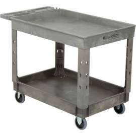 Global Industrial Tray Top Utility Cart w/2 Shelves, 44"L x 25-1/2"W x 32-1/2"H, Gray
