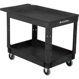 Global Industrial Utility Cart w/2 Shelves & 5" Casters, 44"L x 25-1/2"W x 32-1/2"H, Black