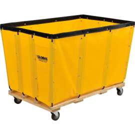 Global Industrial KD, 24 Bushel, Yellow Vinyl Basket Bulk Truck