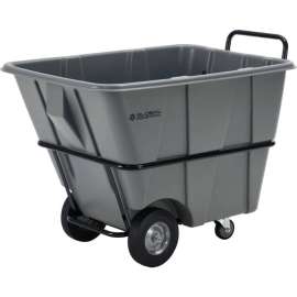 Global Industrial Heavy Duty Plastic Tilt Truck, 1/2 Cu. Yd. Cap, 1400 Lbs. Cap, Gray