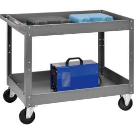 Global Industrial Steel Stock Cart w/2 Shelves, 500 lb. Capacity, 36"L x 24"W x 32"H