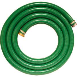 Apache 98128040 2" x 20' Green PVC Water Suction Hose Assembly w/M x F Aluminum Short Shank Fittings